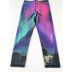 Zara Terez Leggings Women's Small Galaxy Running Cycling Purple Black Pink